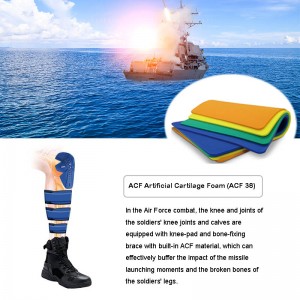 Articulations du genou avec genouillère avec protection contre les explosions sans contact, marine (ACF)